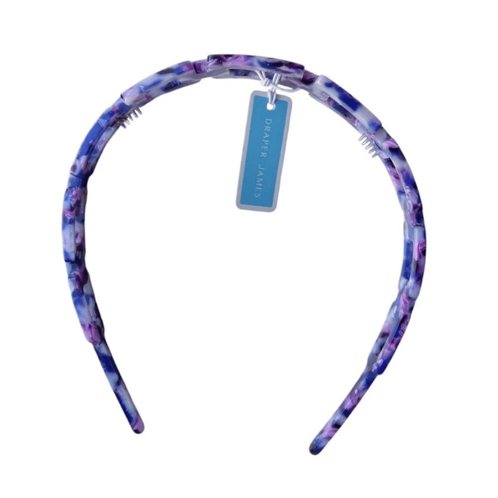Draper James Purple Chain Link Headband w Dustbag - Picture 3 of 5